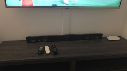 LG 4K TV + Samsung Soundbar + TV Stand + Google TV