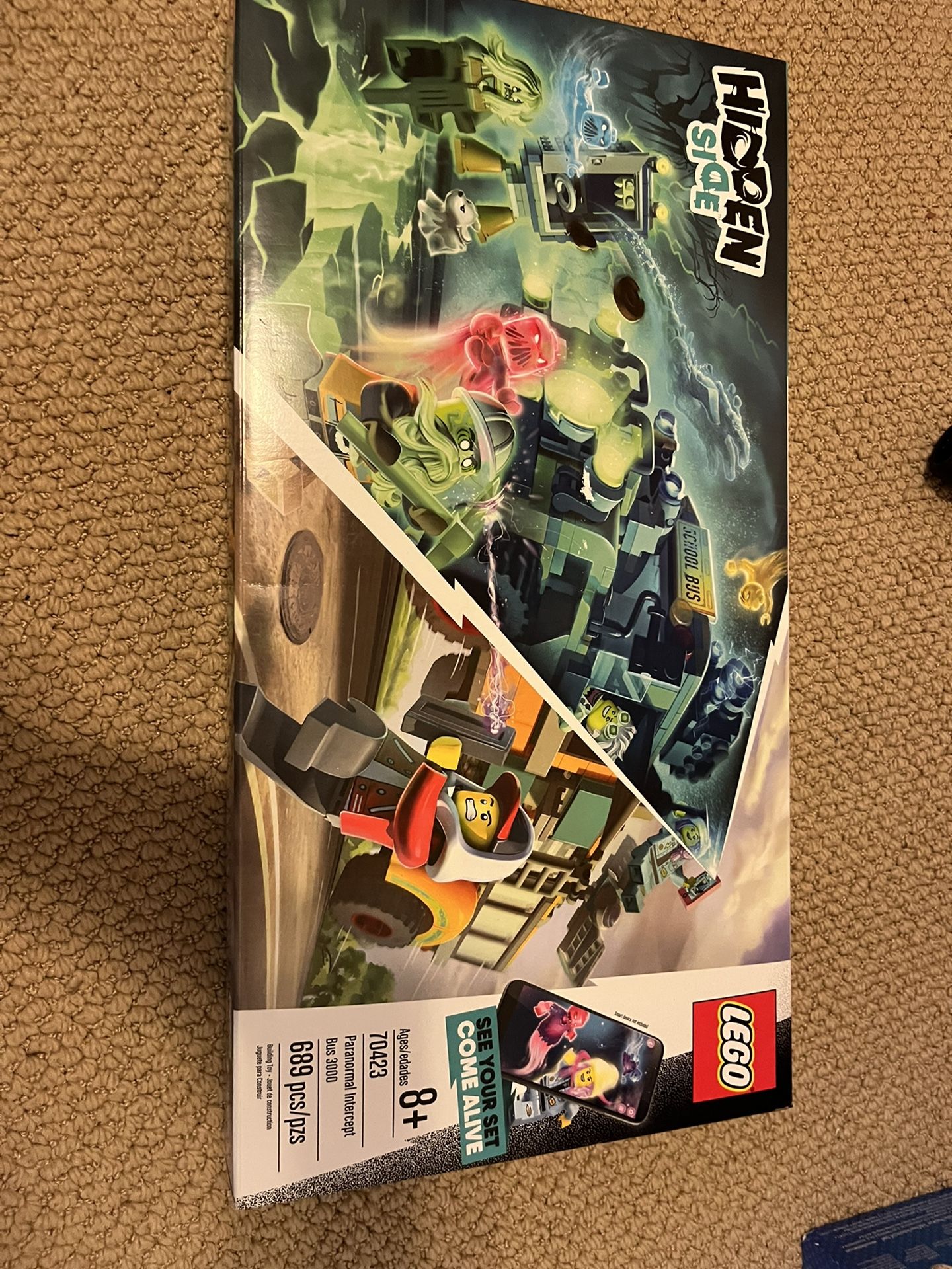 New In Box LEGO Hidden Side Paranormal Intercept Bus 3000 70423 Augmented Reality (AR) Building Kit with Toy Bus, Toy App Allows for Endless Creative