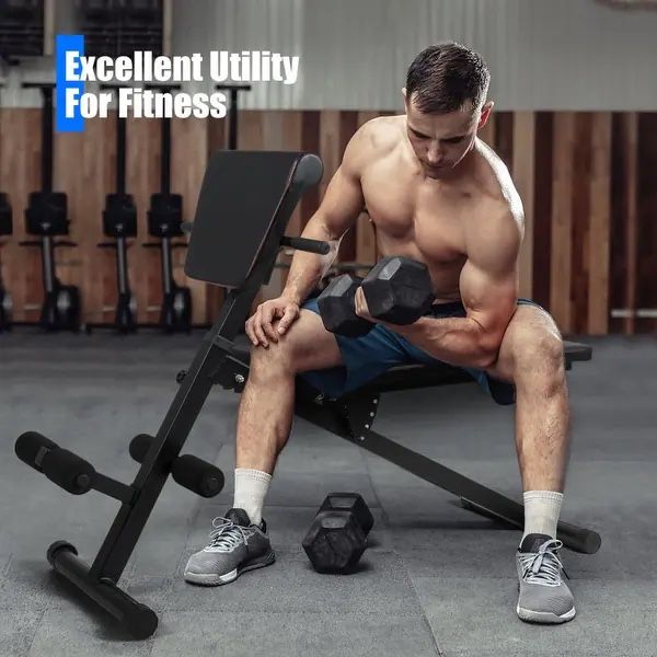 Gymax Multi-Functional Adjustable Weight Bench Strength Workout Full Body Exercise New