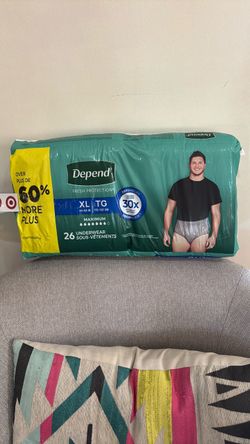 Depend Fresh Protection Men's Underwear XL 26-Count and 15 count