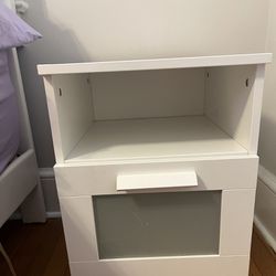 White Dresser With Night Stand Already Built!