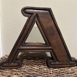 Big Wooden Letter “A”