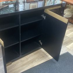Large Black Lacquer Console Table With Drawers - Modern Glass Console - 46” x 19” - Excellent Condition  - Originally: $3800