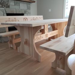 Maple Table With Bench 