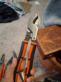 Groove Joint Pliers with Orange Grip Handles