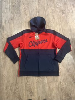NWT Nike LA Clippers On-Court Authentic Showtime Full Zip Hoodie Men’s Sz Large