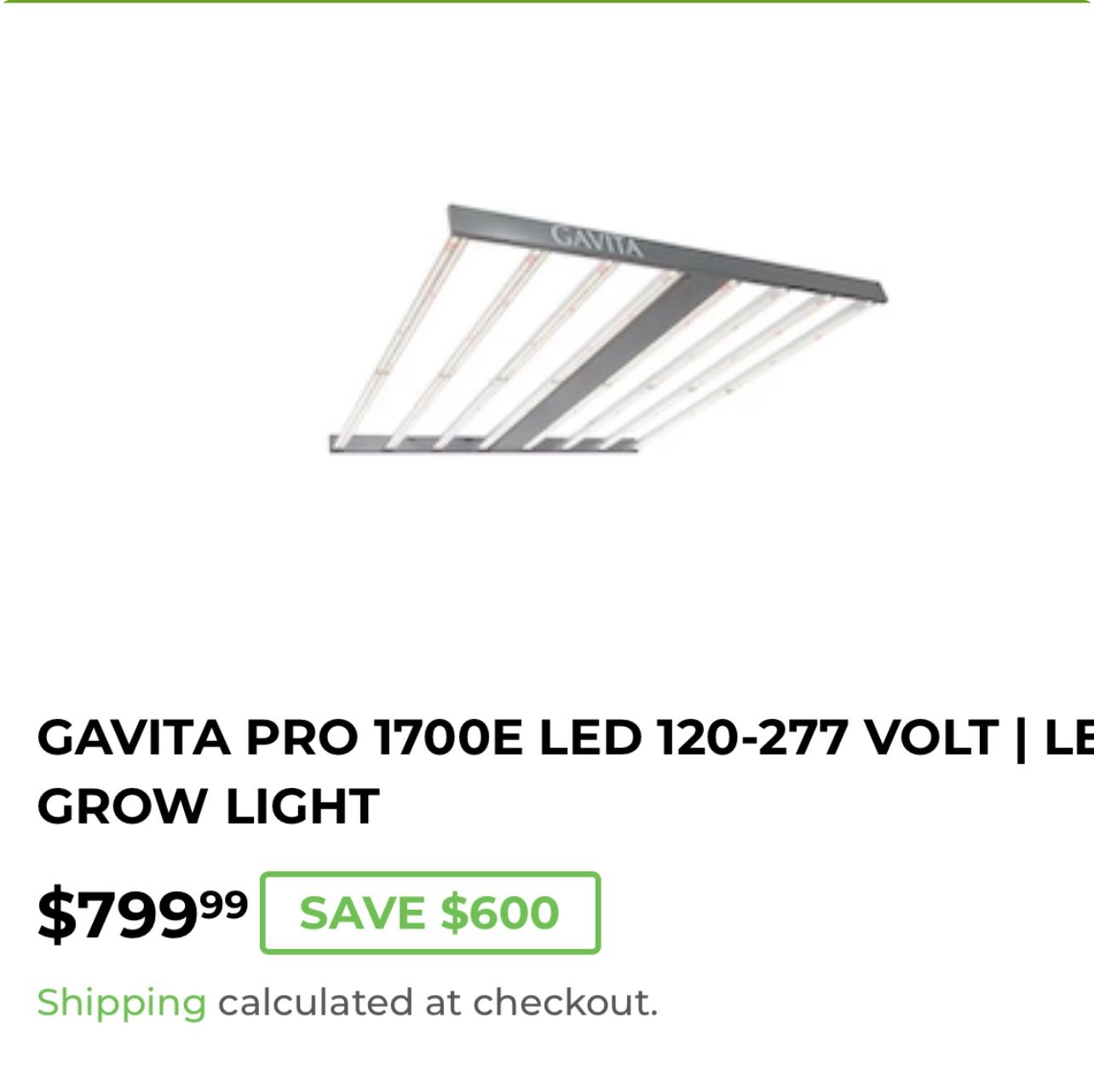 GAVITA PRO 1700E LED 120-277 VOLT | LED GROW LIGHT