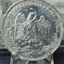 2 Troy Ounce Emiliano Zapata .999 Silver Round 62 Grams 