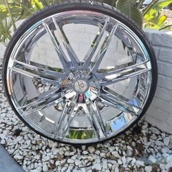 24" CAVALLO'S RIMS AND TIRES BUNDLE 