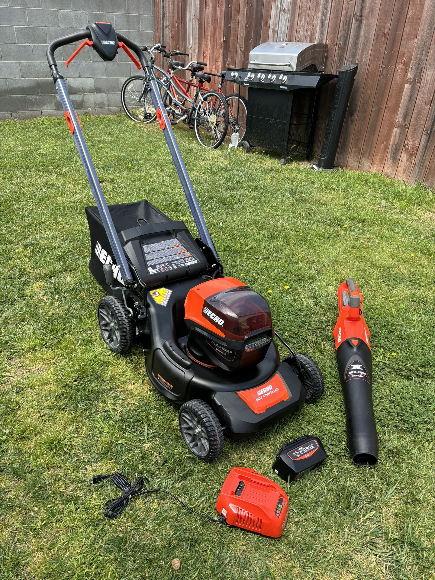 KIT ❗️ ECHO LAWN MOWER & HAND BLOWER / BATTERY & CHARGER 