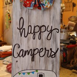Cute Happy Campers Sign, 21"Tall