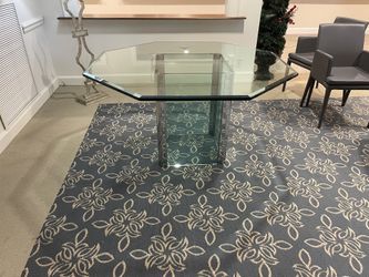Hexagonal Glass Table