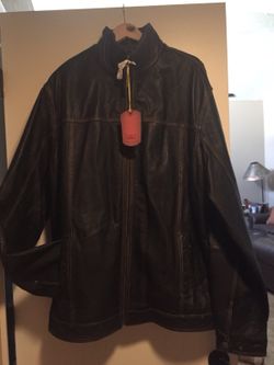New Men’s Leather Jacket Tommy Bahama XLT