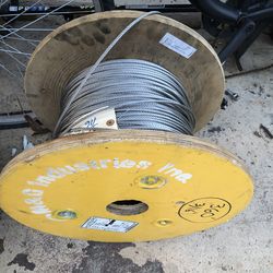 360 feet of 3/16 stainless steel cable