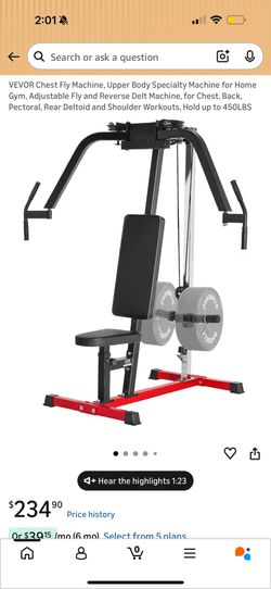 VEVOR Chest Fly and Rear Delt Machine