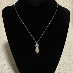 Ethiopian Opal Sterling Silver Necklace