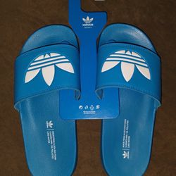 Adidas Originals Adilette Lite Blue White Unisex Slip On Sandals FX5905 Men's 6