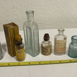 Vintage Glass Bottles Collection