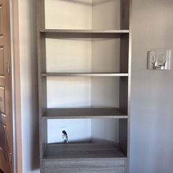 Sand brown bookshelf