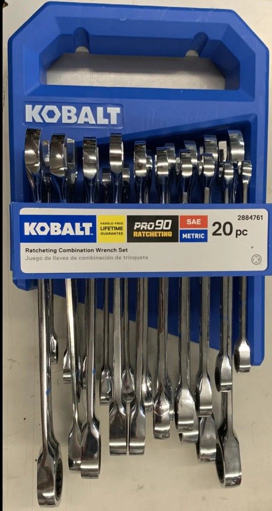 Kobalt 20-Piece Set 12-Point Standard (SAE) and Metric Combination Ratchet Set