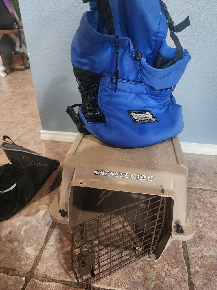 Small Pet Crate & Backpack