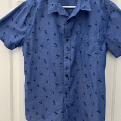 Disney Mickey Button Short Sleeve Shirt