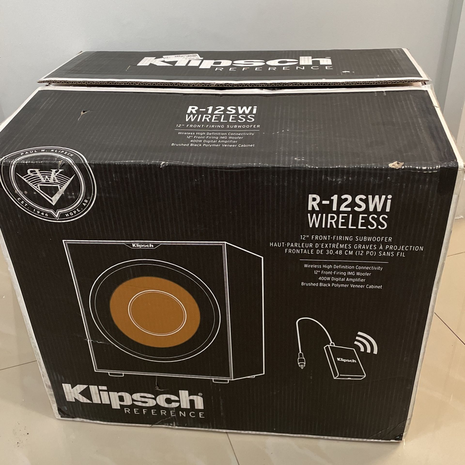 Klipsch R-12SWi Wireless Subwoofer.