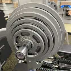 AgileFit 255lb Olympic Grip Weight set wBar