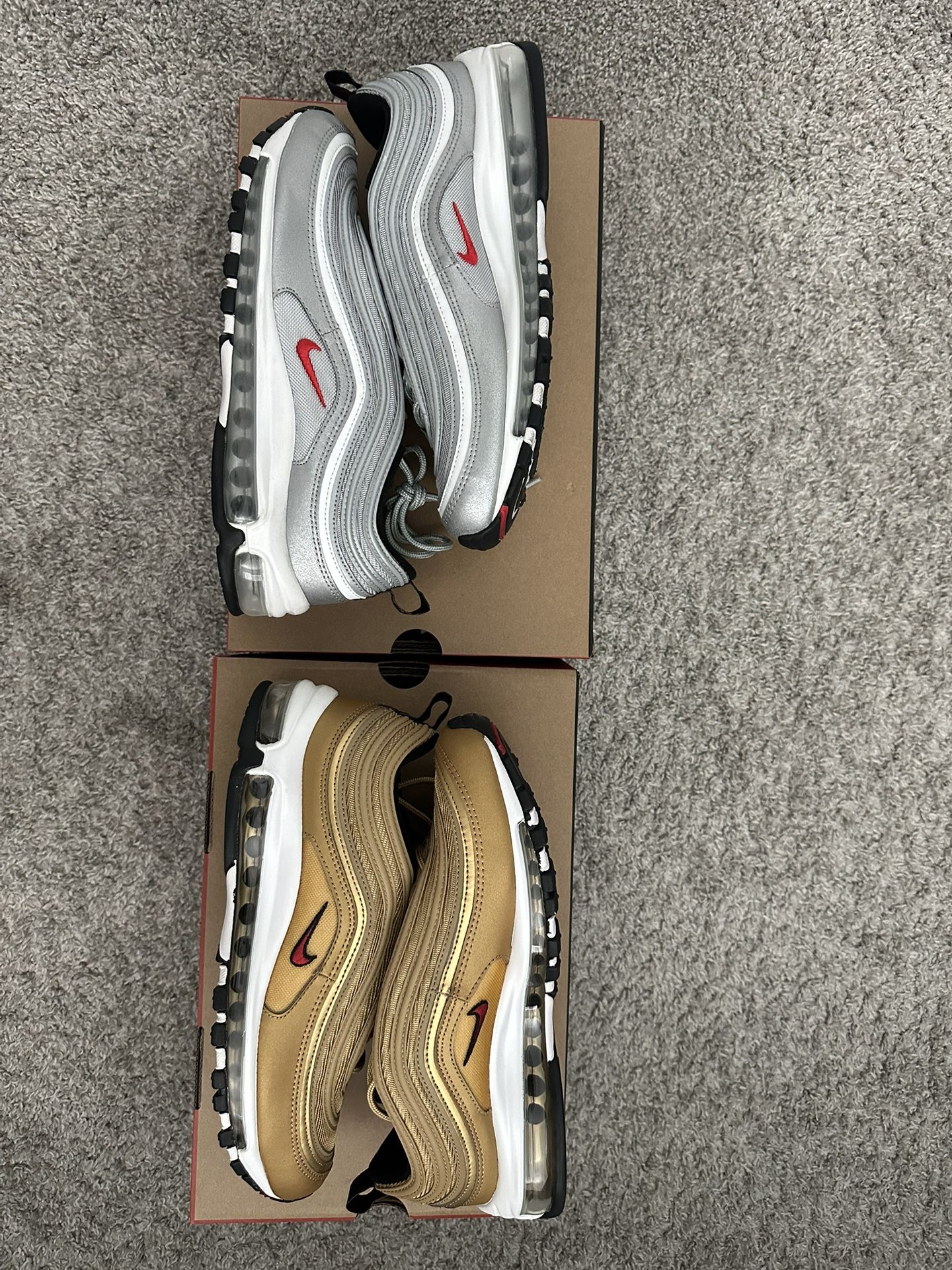 Grey Air Max 97 Gold Silber Nike Air Max 97 OG QS Silver Bullet