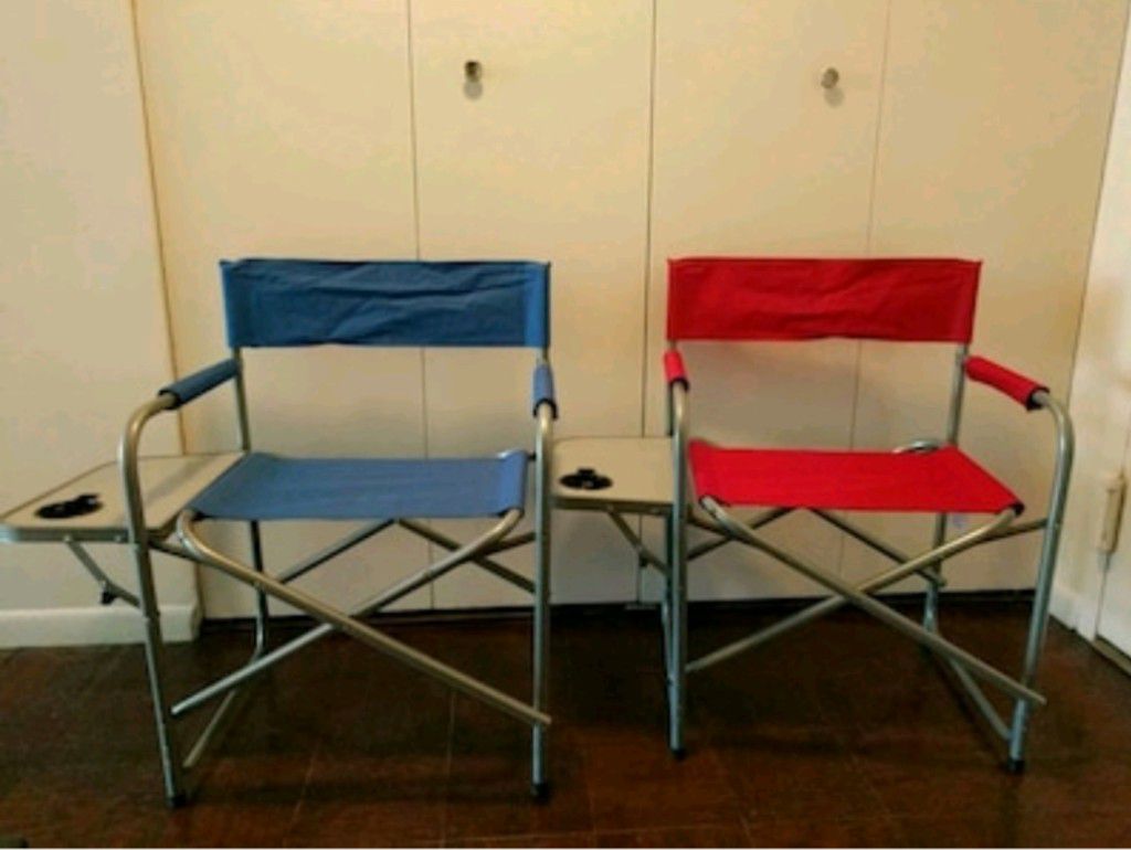 Red & Blue Folding Chairs