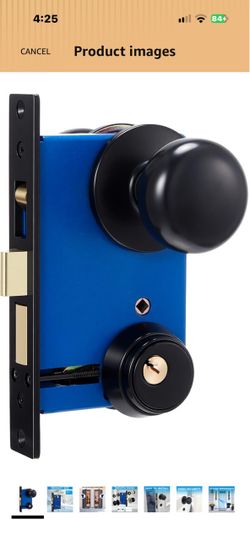 Brand New Double Cylinder Brass Mortise Lock, Right Hand Reverse Door Black