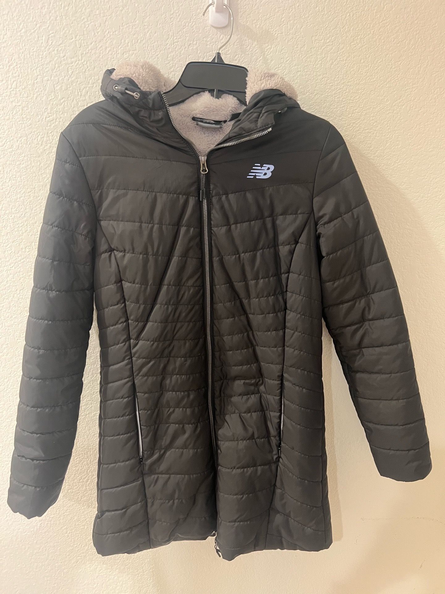 Women’s Black Sherpa Lined Puffer Jacket