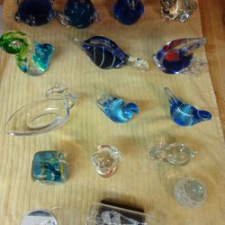 Paperweights And Blown Glass Lot