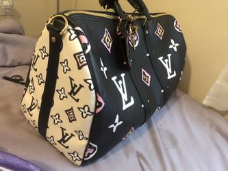 Louis Vuitton Wild At Heart Giant Monogram Black Keepall 45