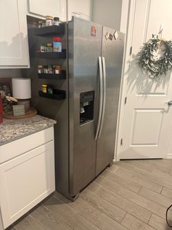 Stainless Steel Side-by-Side Refrigerator with Ice Maker