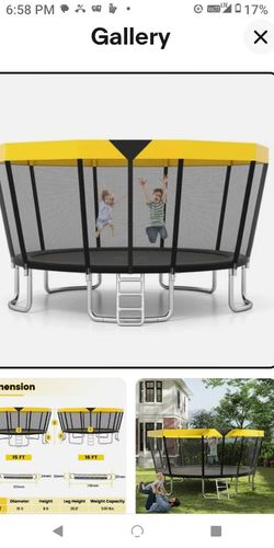 Outdoor trampoline 14' without safety net