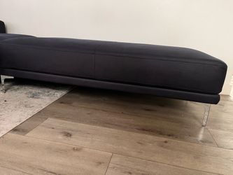 Navy blue sectional couch