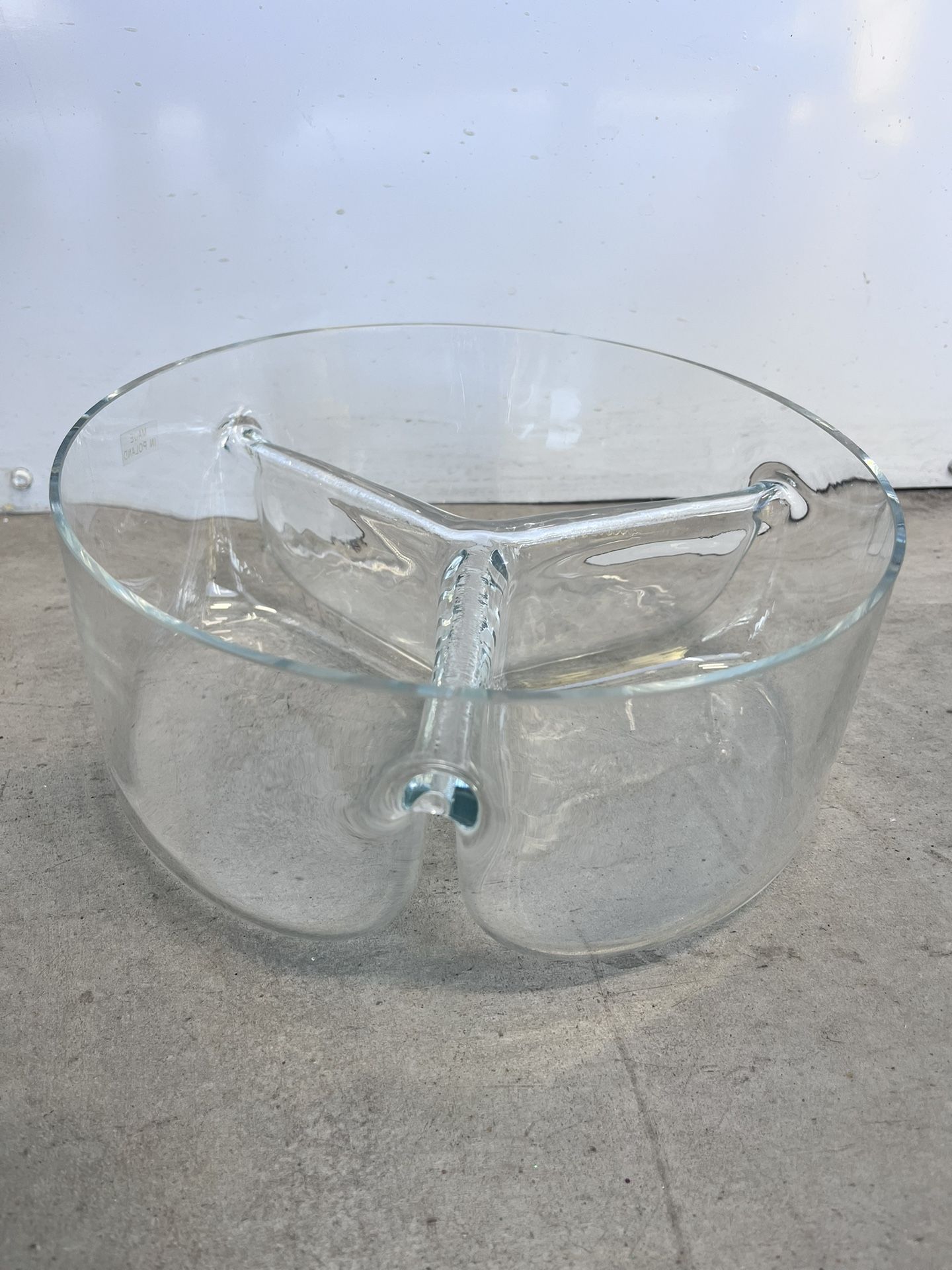 Polish Glass 3-Section Relish Tray – Crystal Clear Serving Bowl