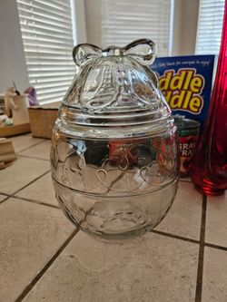 Easter Candy Jar with Bow Lid
