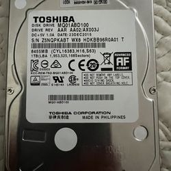 Toshiba 1Tb 2.5 Laptop