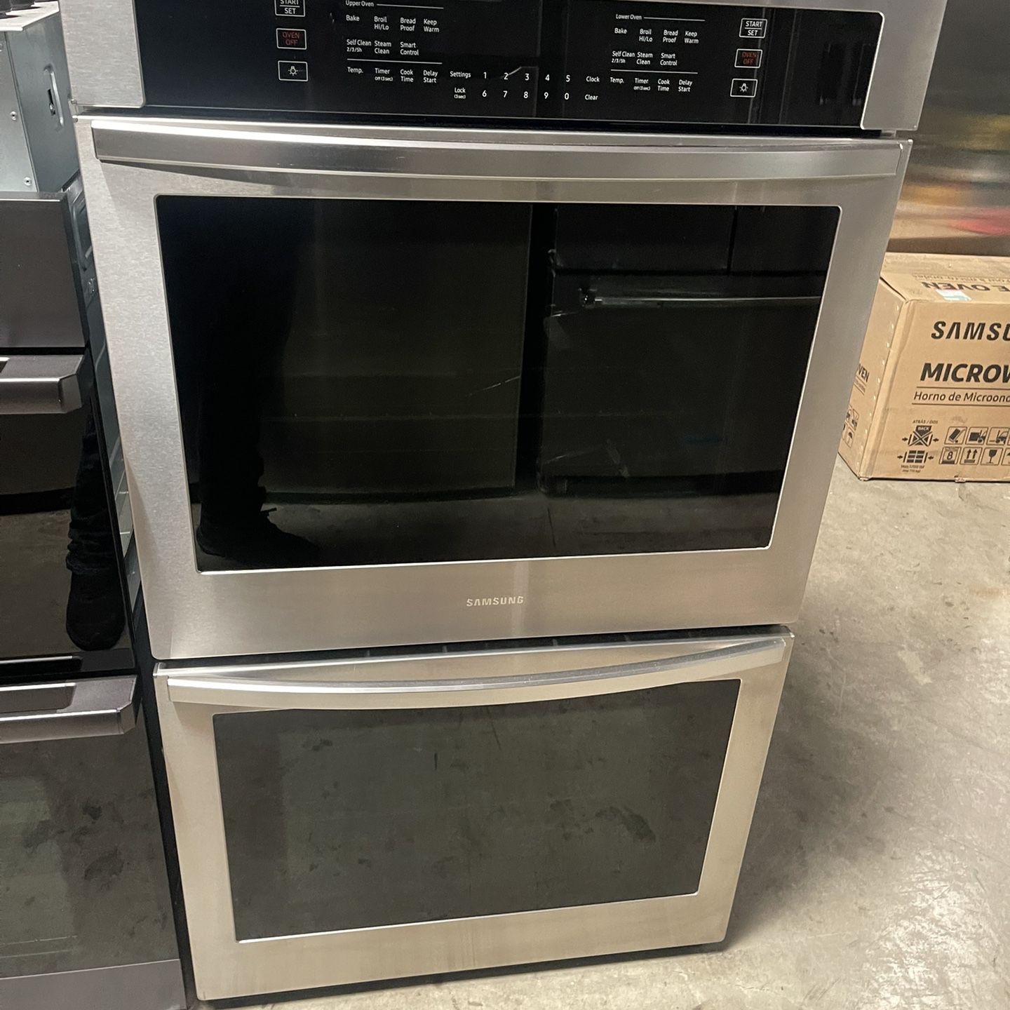 SAMSUNG STAINLESS DOUBLE WALL OVEN 30 INCH WIDE ELECTRIC 220v 
