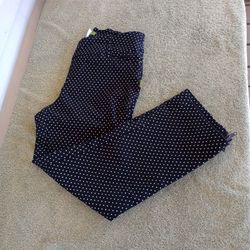 SWING CONTROL Golf Pants Women's Black Polka Dot  Cropped Zipper Ankle Sz 8