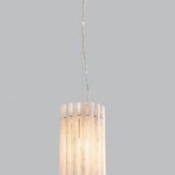 Optimant Lightning Gold Pendant Lightning Modern Glass Cylinder Light Fixture 