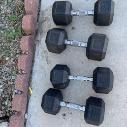 Very Nice Looking 25 And 30 Lb Dumbbells