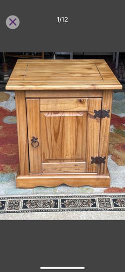Brazilian Rustic Knotty Wood Cabinet Table - 21H x 20W x 20D - Excellent condition