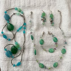 Beaded Jewelry Set Necklaces Bracelets Earrings