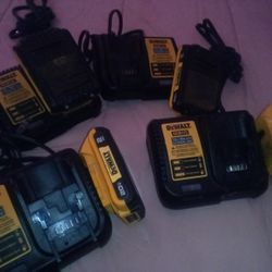 DeWalt Chargers(4) & Chargers(4)