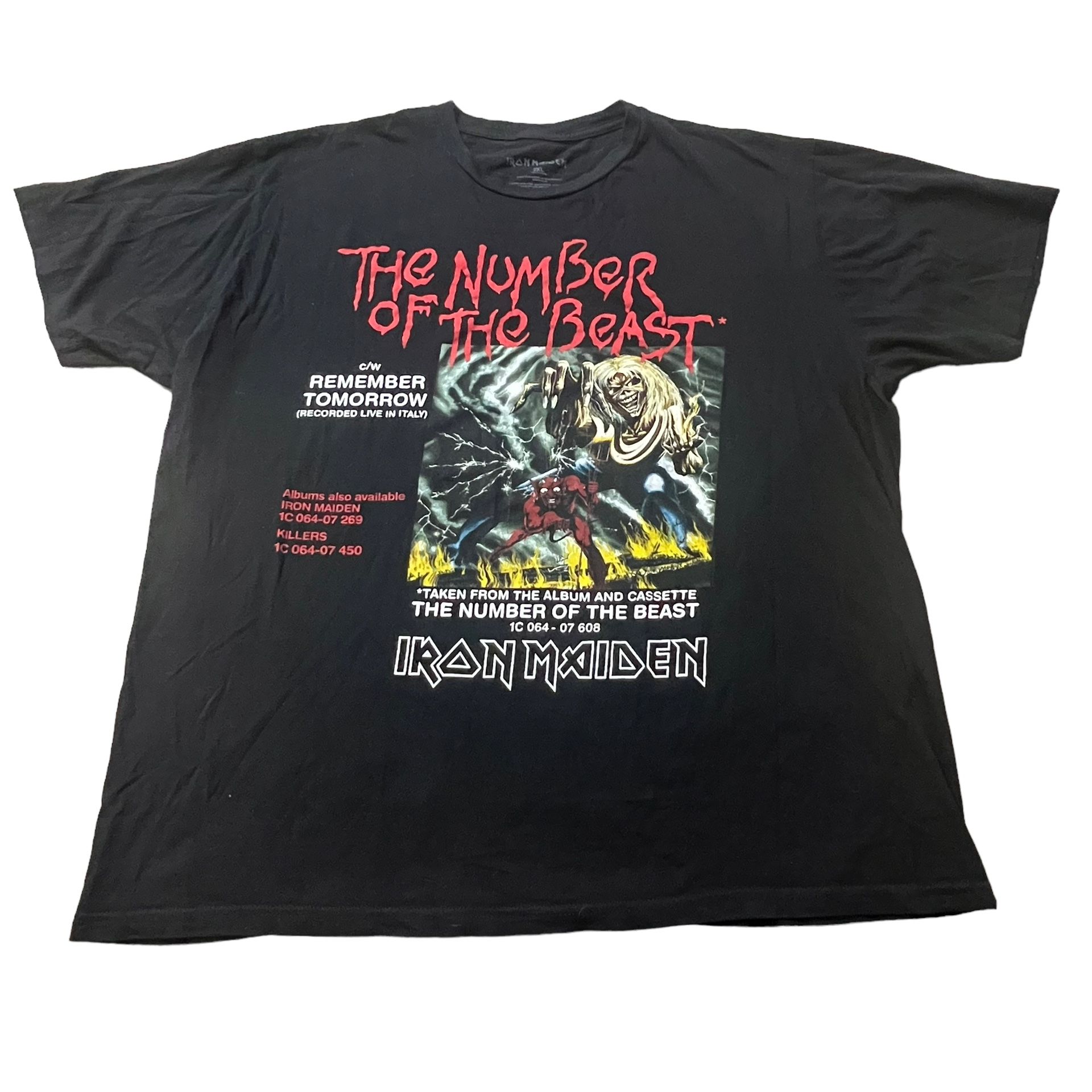 Iron Maiden 80s Band T-Shirt Rock Heavy Metal Music Number Of The Beast Size 2XL.
