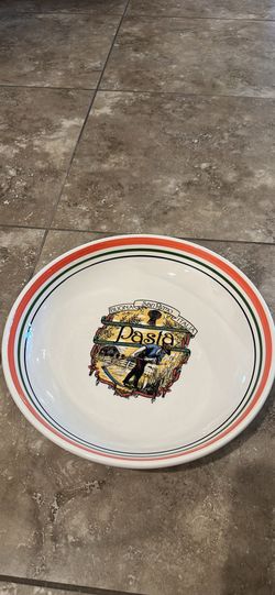 Vintage Italian-Themed Ceramic Pasta Bowl