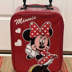 Disney Parks Minnie Mouse Child Size Rolling Suitcase